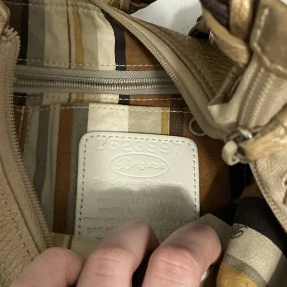 Brighton Gold Leather Hobo Bag - Picture 2 of 15